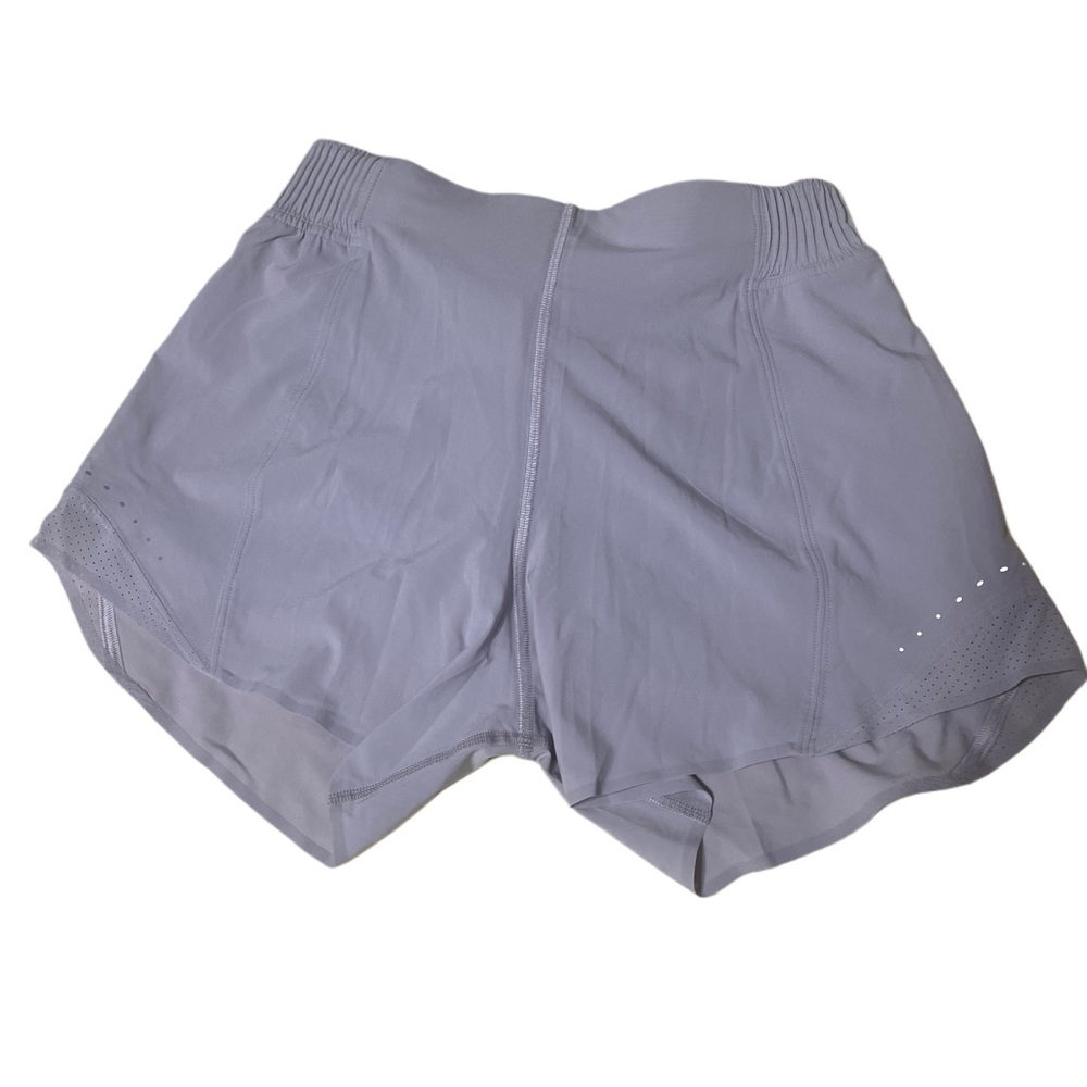 lululemon athletica Light Gray Athletic Shorts Sz 4 Excellent Condition